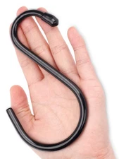 12 Pack Heavy Duty S Hooks, 5.5 inch Large S Hooks, S Hook Hanger with Rubber...