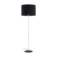 Stehlampe Stehleuchte Wohnzimmer 160 Cm Stoff Metall In Gold Schwarz E27