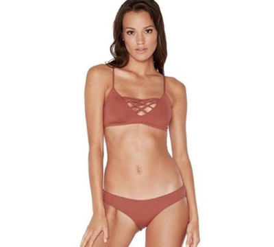 L Space Womens Strappy Bikini Top Size XS Beachy Resort Spring Break NWT