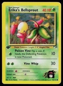 Erika's Bellsprout 75/132 Gym Heroes 1st Edition Common