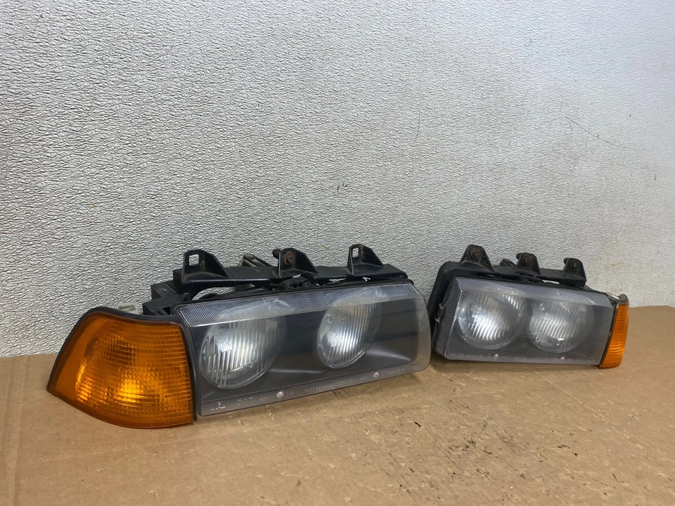 Левые + правые галогенные фары 1994–1999 Bmw E36 318i 328i оригинальные V5103 DW - Изображение 3 из 4