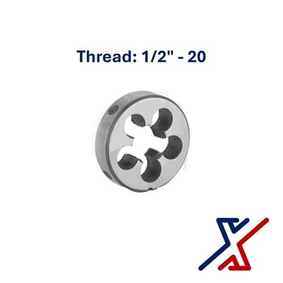 1/2'' - 20 Thread Cutting Carbon Steel Die (1 Die) by X1 Tools