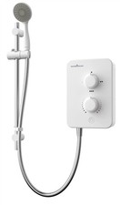 Image of Gainsborough Slim Mono 8.5kW Electric Shower White 1 Spray Head Handset Bathroom