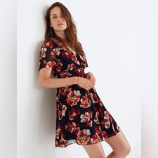 Madewell Tulip-Sleeve Mini Dress in French Rose