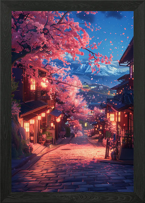 Blossom Dream Walk Gerahmtes Wandbild Poster Leinwanddruck Bild