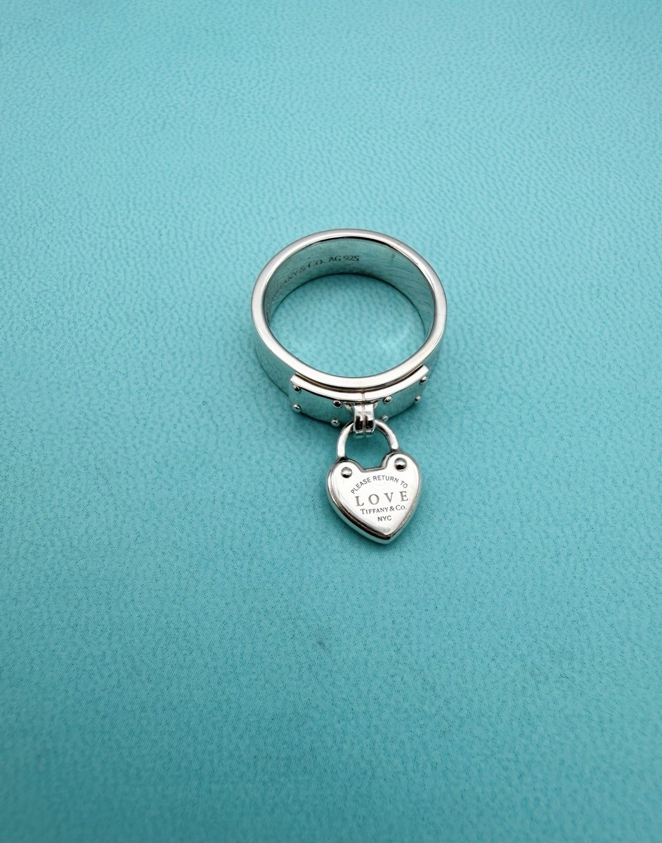Tiffany & Co Return To love Heart Lock Ring Size 8.25 | eBay