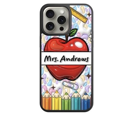 Teacher Phonecase Compatible with iPhone, Personalized case with Teachers Name