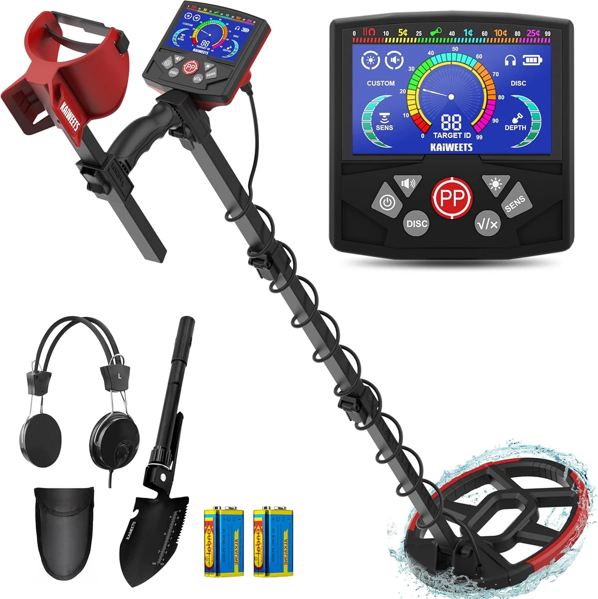 Metal Detector Per Bambini Con Display LCD, Bobina Impermeabile IP68, Sensibilità Regolabile, Rileva Fino A 4'' Di Profondità, Regalo Per Piccoli Esploratori
