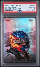 2025 Topps Chrome F1 HELMET COLLECTION Carlos Sainz #HC-7 PSA 8