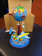 Tin Toy World Swing Carousel - Vintage  Rare It Works, Original Box Germany