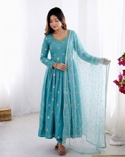 GOWN SALWAR KAMEEZ SUIT PARTY DRESS NEW WEAR PAKISTANI INDIAN WEDDING BOLLYWOOD