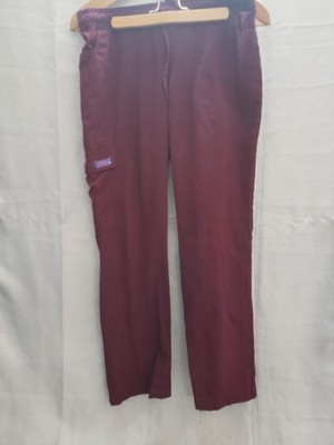 Ladies Kaia Burgundy scrub work pants drawstring sz. Small