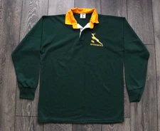 SOUTH AFRICA SPRINGBOKS TRADITIONAL RUGBY SHIRT NATIONAL TEAM LONGSLEEVE VTG L