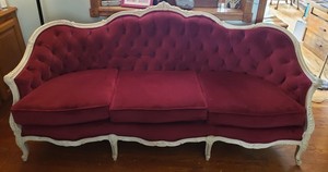 Antique Victorian Carved Sofa / Couch – Reupholstered Dec 2024