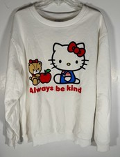 White Hello Kitty Sanrio Crew Neck Sweatshirt Size - XL