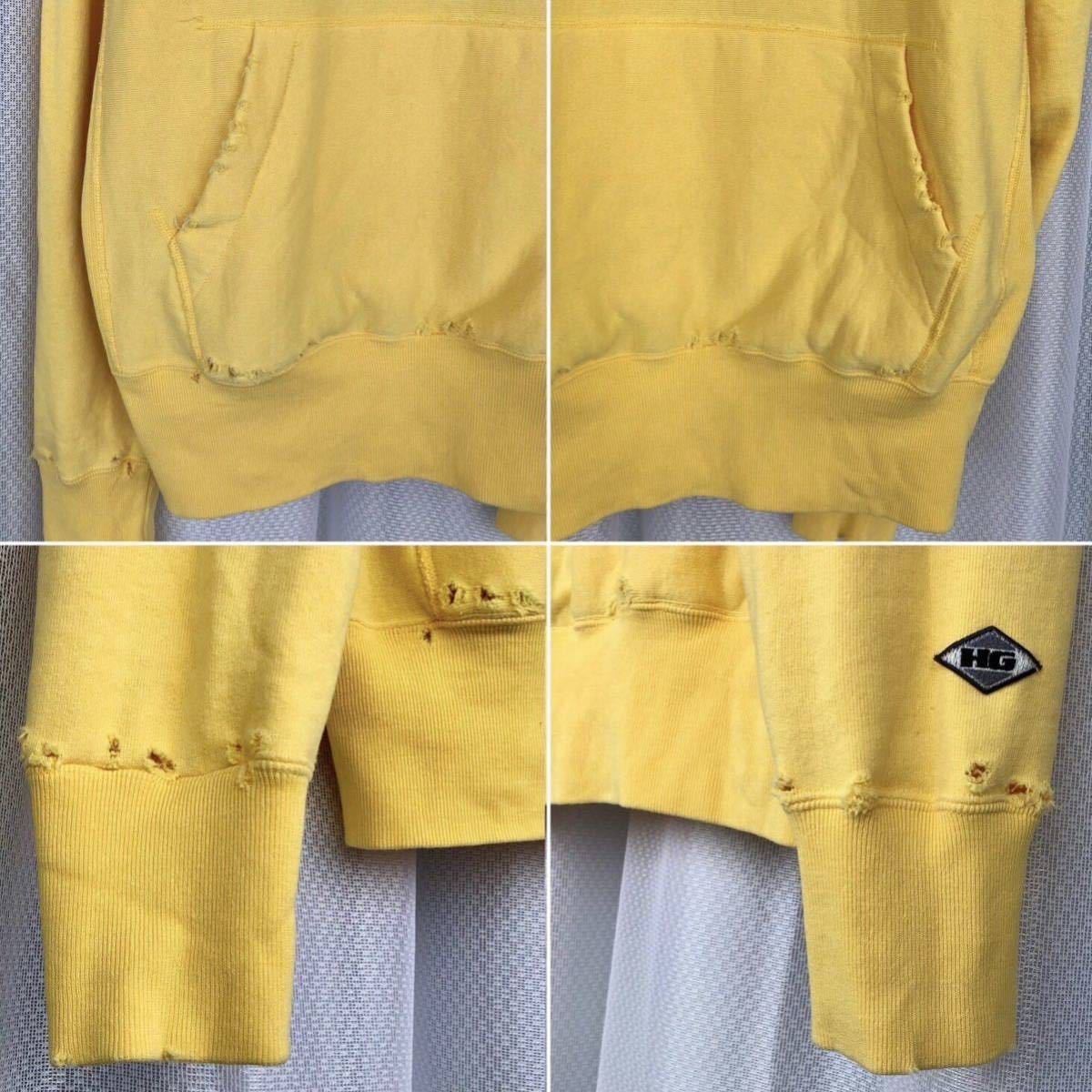 M Yellow Damage processing Sweat Parker HYSTERIC … - image 8