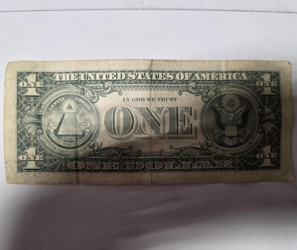 1977 1 dollar misaligned ink printing error - Image 2 of 2