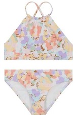 Billabong Girls 2 Pc Tankini Bikini Golden Fleece Paradise Cove Swimsuit 6 NWT