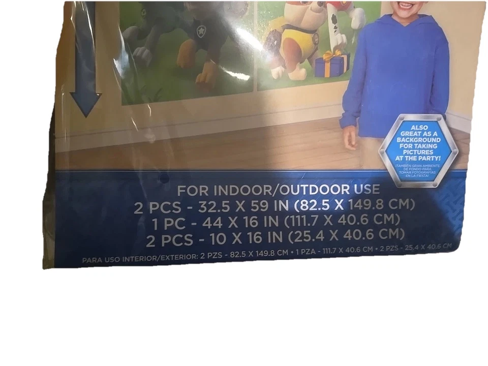 Paw Patrol Scene Setter Wall Decorating Kit Birthday Party New In Package Props - Image 3 of 4