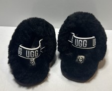 UGG FLUFF Slide Baby Black Slingback - Size 4/5 - S/N 10985771