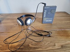 Vintage Sony Walkman AM/FM Stereo Receiver SRF-19W Portable Radio Works