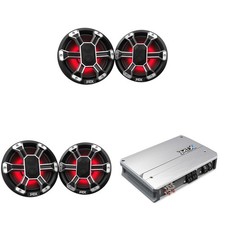 MTX Marine Audio 4 6.5" LED Marine Grade / UTV Coaxial and High Power Ampli...