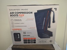 Sharper Image Air Compression Boots Flex Leg Recovery System Small/Medium Blue
