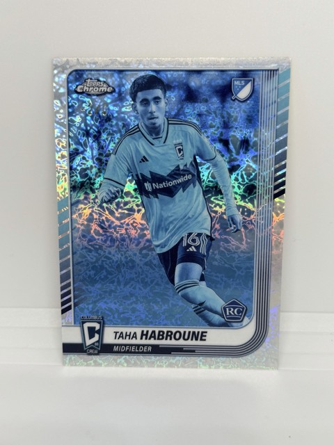 TAHA HABROUNE Rookie 2025 Topps Chrome MLS Frozenfractor -2/0 Columbus RC