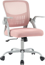 Home Office Computer Chair - Ergonomic Mid Back Desk with Lumbar Support and Roc