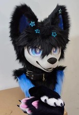 Fursuit Long Fur Husky Fox Mascot Head Party Halloween Fur Cosplay-Promotion