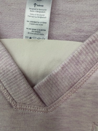 Ivivva By Lululemon Girls’ Size 10 Pink V-Neck Sweatshirt With Pleated Back - Picture 3 of 8