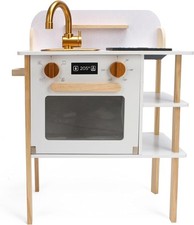 Legno Contemporaneo Gioco Cucina per Bambini, Forno Piastra, Lavabo E Tap