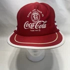 Vintage Rare Coca Cola 3 Stripes Script “Keep The Torch Lit” Trucker Hat