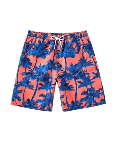 Kids Quick Dry Swim Shorts Beach Trunks with Drawstring – Ages 5-14