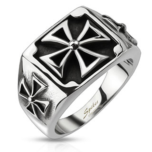 Gioiello Uomo Stile Biker Anello Teschio In Acciaio Inox 316L Per Uomo