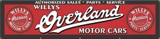 WILLYS OVERLAND MOTOR CARS DEALER LETTER SIGN...