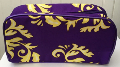 New CLARISONIC Purple N Yellow Cosmetic Make Up Travel Case Bag