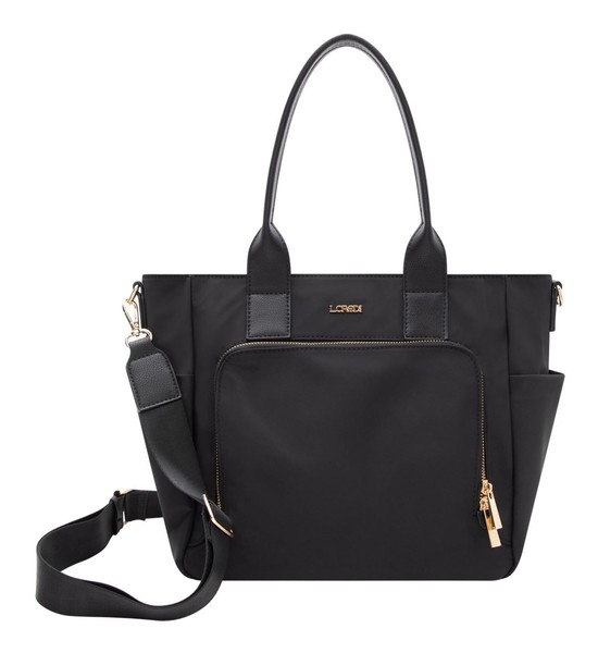 L.Credi Penelope Shopper Shopper Schultertasche Tasche Black Schwarz Neu-image