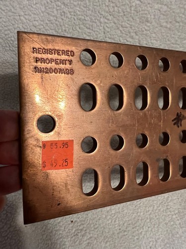 Large Copper Grounding Plate Bar RN2007AGB 294810 4x13 holes rows - Zdjęcie 5 z 5