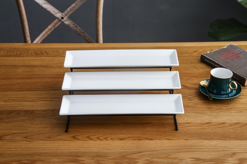 Collapsible Plate Rack Stand Cake Serve Tray Dessert Fruit Buffet Food Riser - Picture 5 of 6