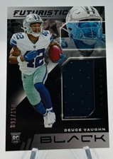 2023 Panini Black Futuristic Deuce Vaughn Rc Jersey Cowboys #FUT-9 #'d 091/150