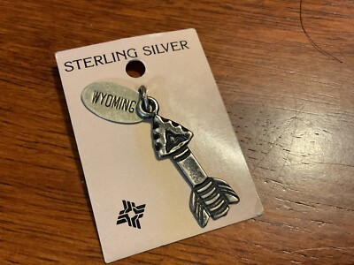 Arrow  Wyoming 925 Sterling Silver Charm Pendant   Eagle Shadows Trading Post