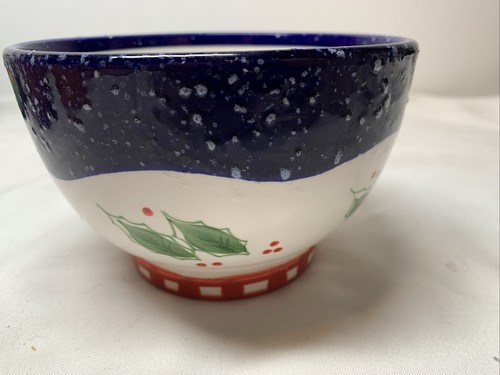 J.M. Smucker Company SMUCKERS holiday christmas bowl 2002 nvr used 5" rnd 3.5" t - Picture 9 of 9