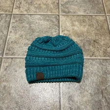 Women C.C Exclusives Beanie Winter Knit Hat Stocking Snow Ski Cap Mom Girl Blue