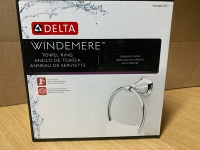 Delta Windemere Polished Chrome Wall Mount Towel Ring