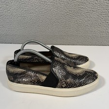 Vince Blair Snakeskin Embossed Leather Slip On Sneakers Women's Size 6