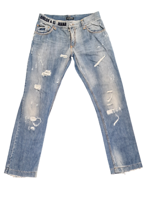 Dolce\u0026Gabbana Jeans in Denim Taglia 50 IT Usato Uomo Logo Pace Pantalone D\u0026G  | eBay