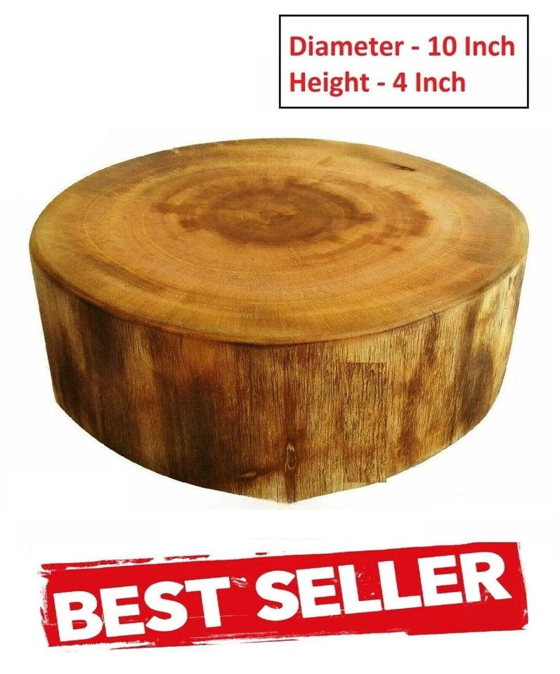 Wooden Chopping Cutting Board Handcrafted Barker Live Edge Butcher Block 10x4in - Image 2 of 3