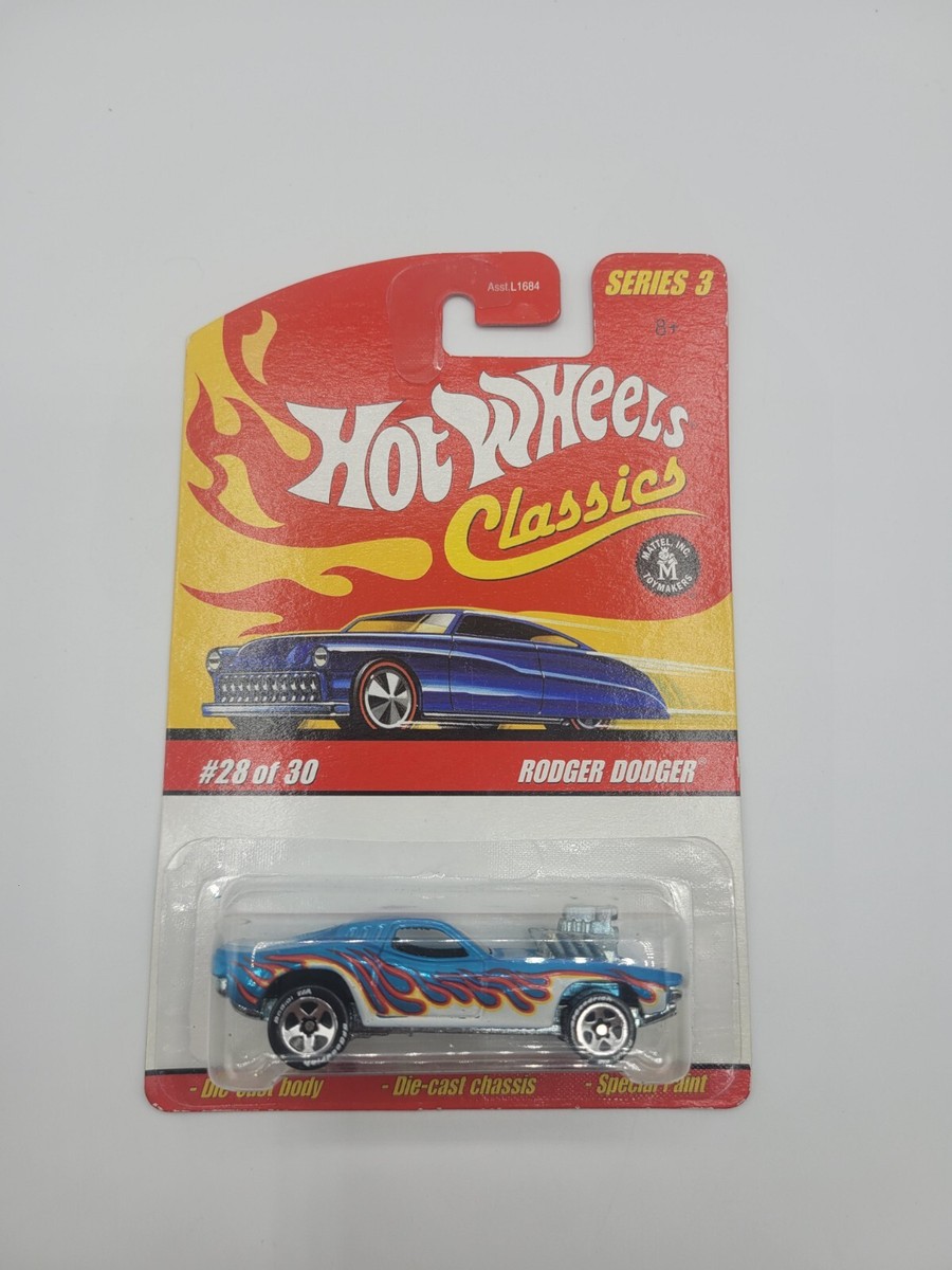Hot Wheels Rodger Dodger Classics Car #28 of 30 Series 3 Blue w