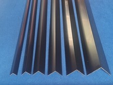 PLASTIC ANGLE CORNER TRIM RIGID COVER STRIP 90 DEGREE BLACK 1 METRE 7mm-100mm